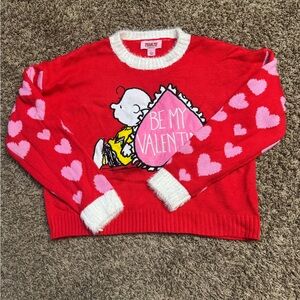 Peanuts Red and Pink Valentine's Sweater